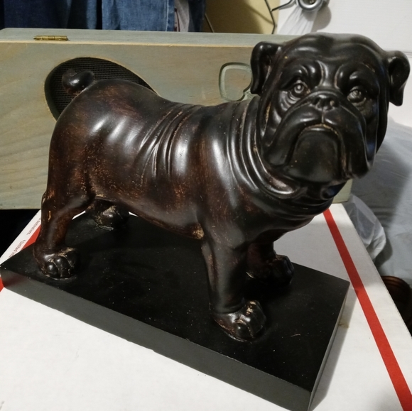 🐶🐕VINTAGE WOOD BULLDOG STATUE 🐕ANIMAL LOVER GIFT GIVING ITEM🐎 - Picture 15 of 16